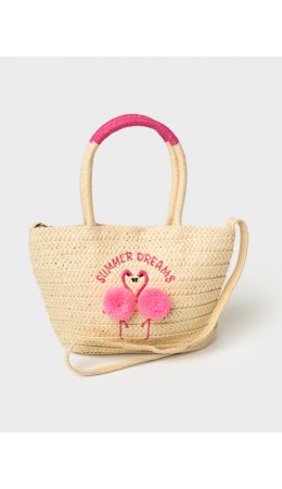 Сумка для девочек бежевый,розовый