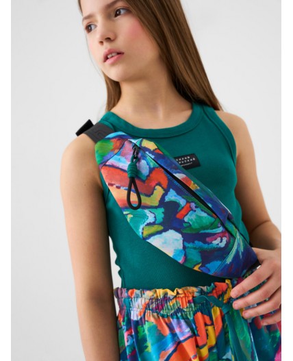 Комплект трикотажный для девочек: майка, шорты multicolor