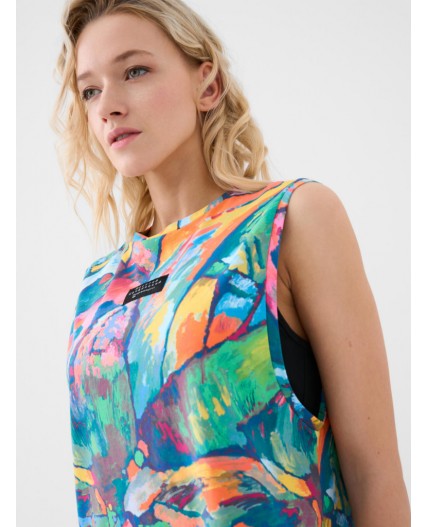 Комплект трикотажный для девочек: платье, топ multicolor