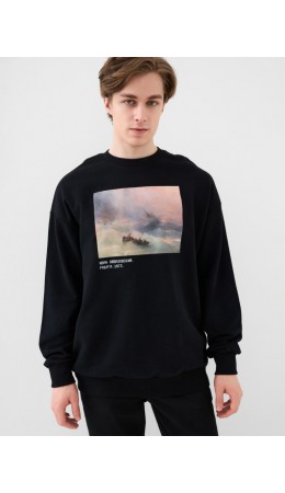 Толстовка трикотажная для мужчин black