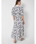 Платье текстильное для женщин beige, dark grеy