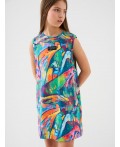 Комплект трикотажный для девочек: платье, топ multicolor
