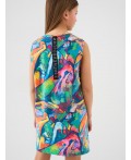 Комплект трикотажный для девочек: платье, топ multicolor