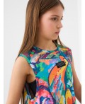 Комплект трикотажный для девочек: платье, топ multicolor