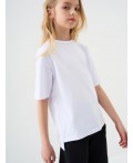 Футболка силуэта oversize для девочки белый