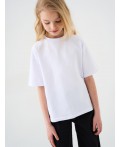 Футболка силуэта oversize для девочки белый
