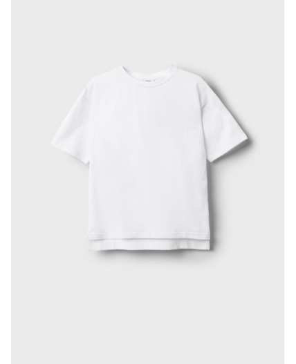 Футболка силуэта oversize для девочки белый