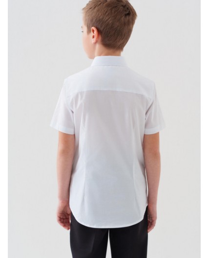 Сорочка текстильная для мальчиков (slim fit) белый