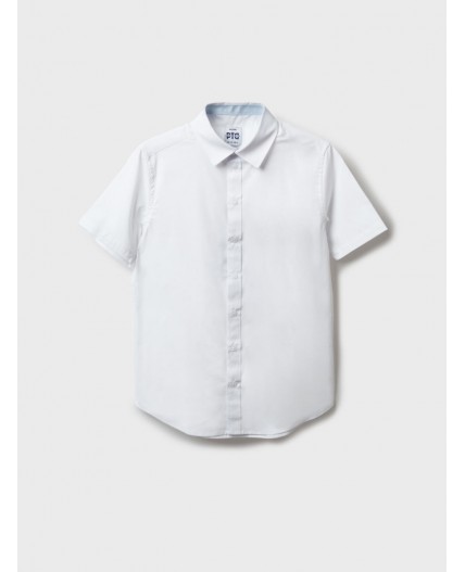 Сорочка текстильная для мальчиков (slim fit) белый