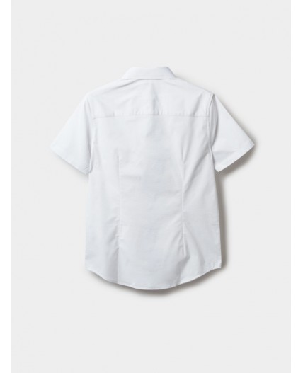 Сорочка текстильная для мальчиков (slim fit) белый