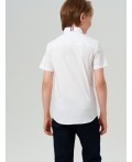 Сорочка текстильная для мальчиков (slim fit) белый,тёмно-синий