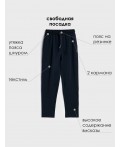 Брюки трикотажные для девочек тёмно-синий