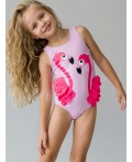 Купальник трикотажный для девочек white, pink