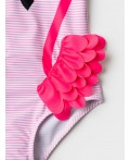 Купальник трикотажный для девочек white, pink
