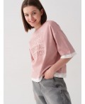 Джемпер трикотажный для девочек (футболка) pale pink