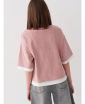 Джемпер трикотажный для девочек (футболка) pale pink