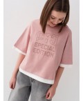 Джемпер трикотажный для девочек (футболка) pale pink
