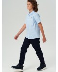 Сорочка текстильная для мальчиков (comfort fit) голубой