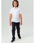 Сорочка текстильная для мальчиков (comfort fit) белый