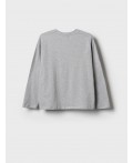 Фуфайка трикотажная для мальчиков (футболка с длинными рукавами, oversize fit) серый меланж