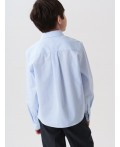 Рубашка текстильная для мальчиков белый,голубой