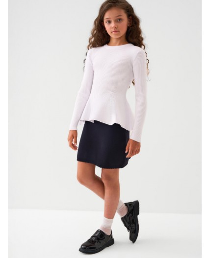 Джемпер трикотажный для девочек белый