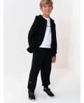 Фуфайка трикотажная для мальчиков (футболка, oversize fit) черный,белый