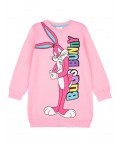Платье из футера с начесом с принтом Looney Tunes розовый