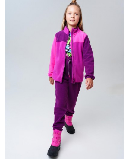 Комплект трикотажный для девочек: толстовка, брюки бордовый,малиновый,розовый