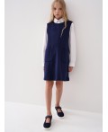 Сарафан трикотажный для девочек сиреневый,тёмно-синий