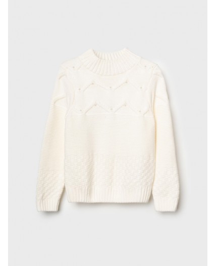 Джемпер трикотажный для девочек белый