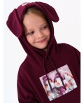 Толстовка трикотажная для девочек бордовый