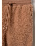 Комплект детский трикотажный для девочек: толстовка, брюки белый,коричневый