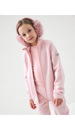 Куртка трикотажная для девочек светло-розовый