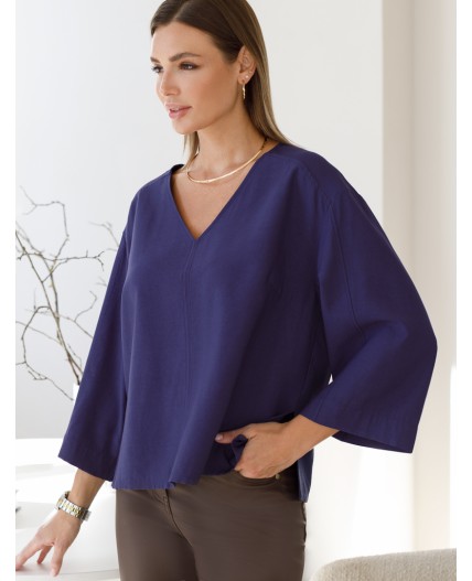 Блузка женская дымчатый синий