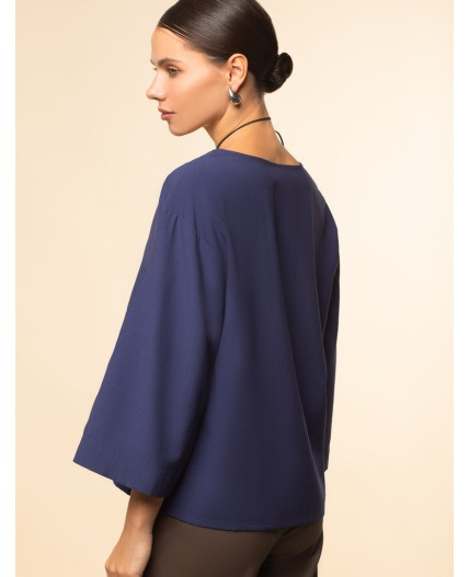 Блузка женская дымчатый синий