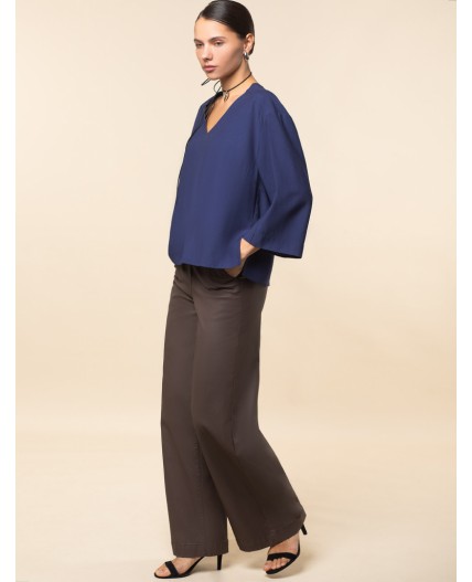 Блузка женская дымчатый синий