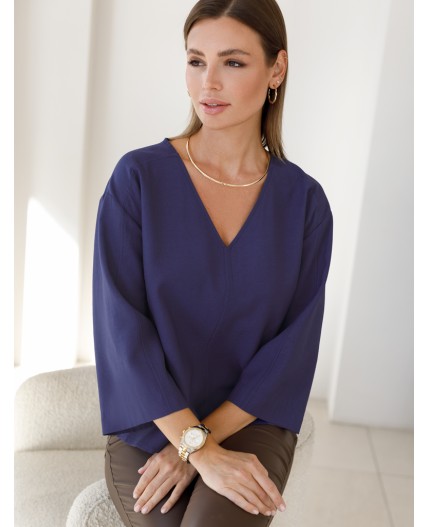 Блузка женская дымчатый синий