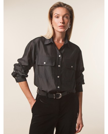 Блузка женская черный