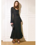 Платье вязаное женское черный