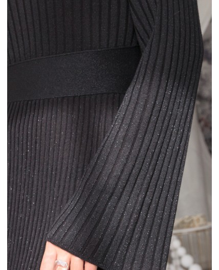 Платье вязаное женское черный