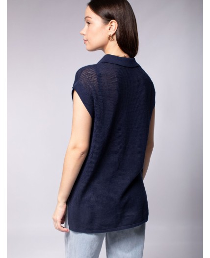 Топ женский темно-синий