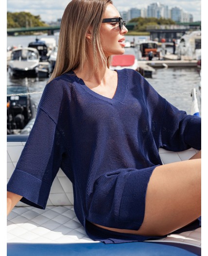 Джемпер женский темно-синий