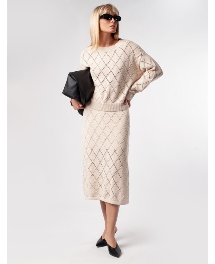 Джемпер женский бежевый меланж