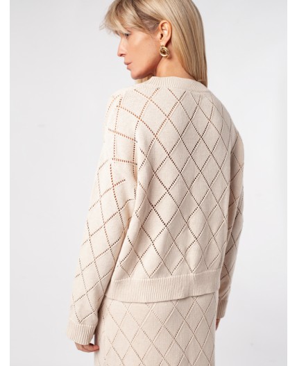 Джемпер женский бежевый меланж