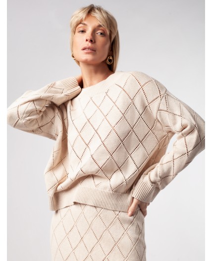 Джемпер женский бежевый меланж