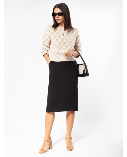 Джемпер женский бежевый меланж