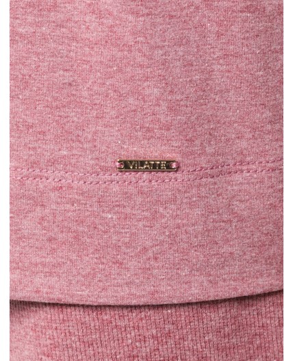 Футболка женская темно-розовый меланж