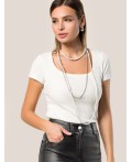 Футболка женская молочный