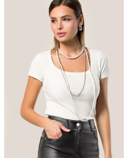 Футболка женская молочный